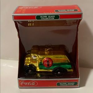 Blown Glass Collection Coca Cola Truck Ornament